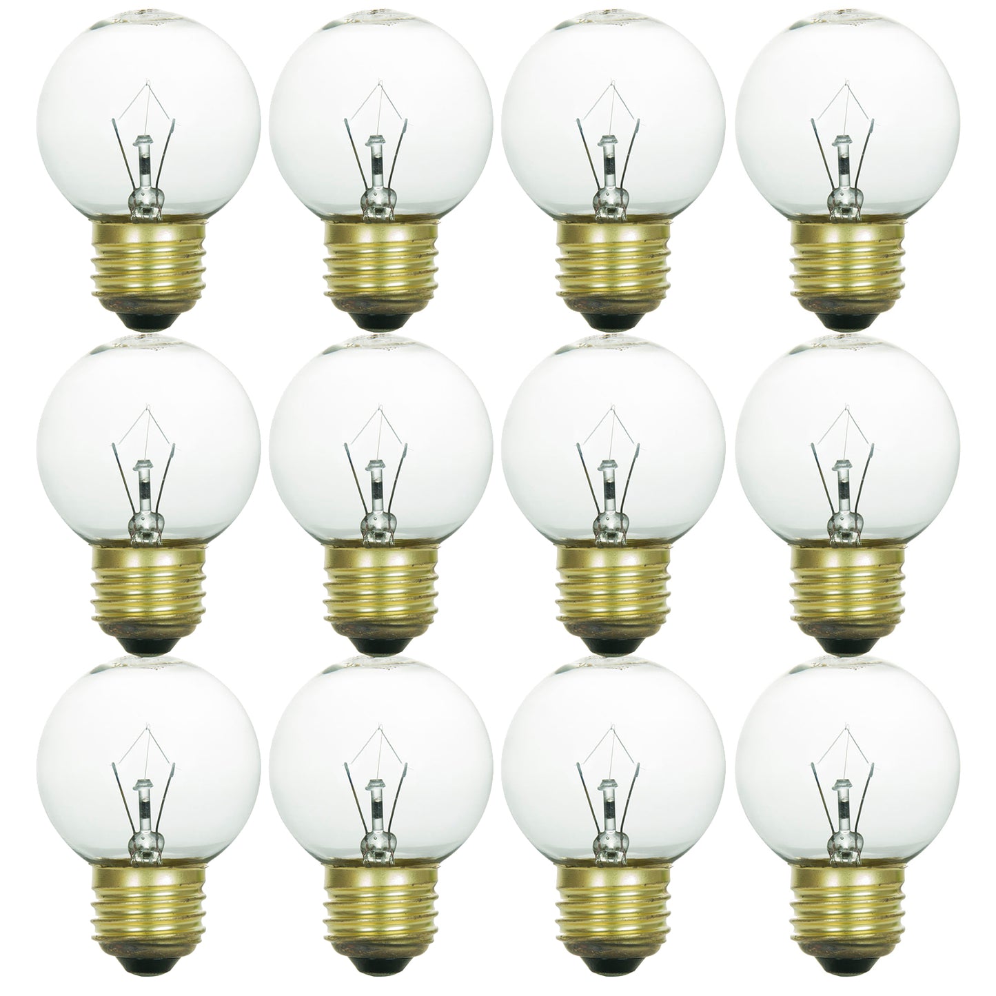Sunlite 40135 25 Watt G16 Globe, Medium Base, Clear - 12 Pack