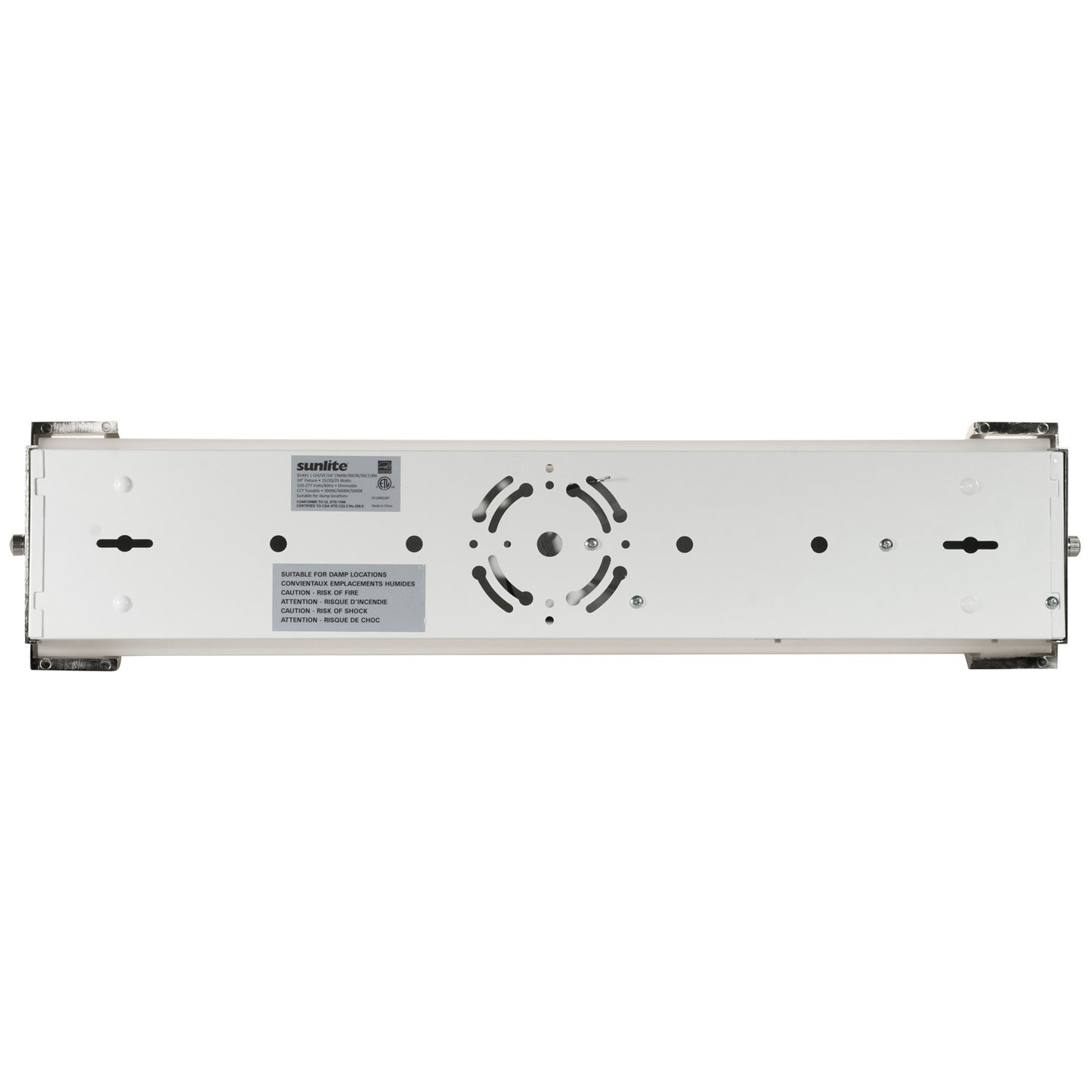 Sunlite 81491 24-Inch LED Bathroom Vanity Light, 3 Color Adjustable 3000K/4000K/5000K, Dimmable Vanity Light Fixture LED, Brushed Nickel Finish, 15W/20W/25W, 120V, Energy Star & UL Listed