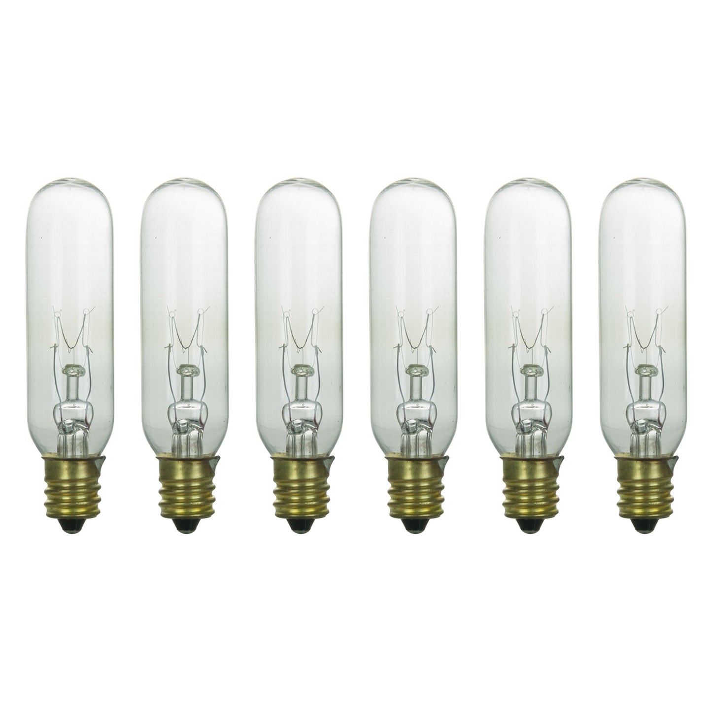 Sunlite 15 Watt T6 Tubular, Candelabra Base, Clear