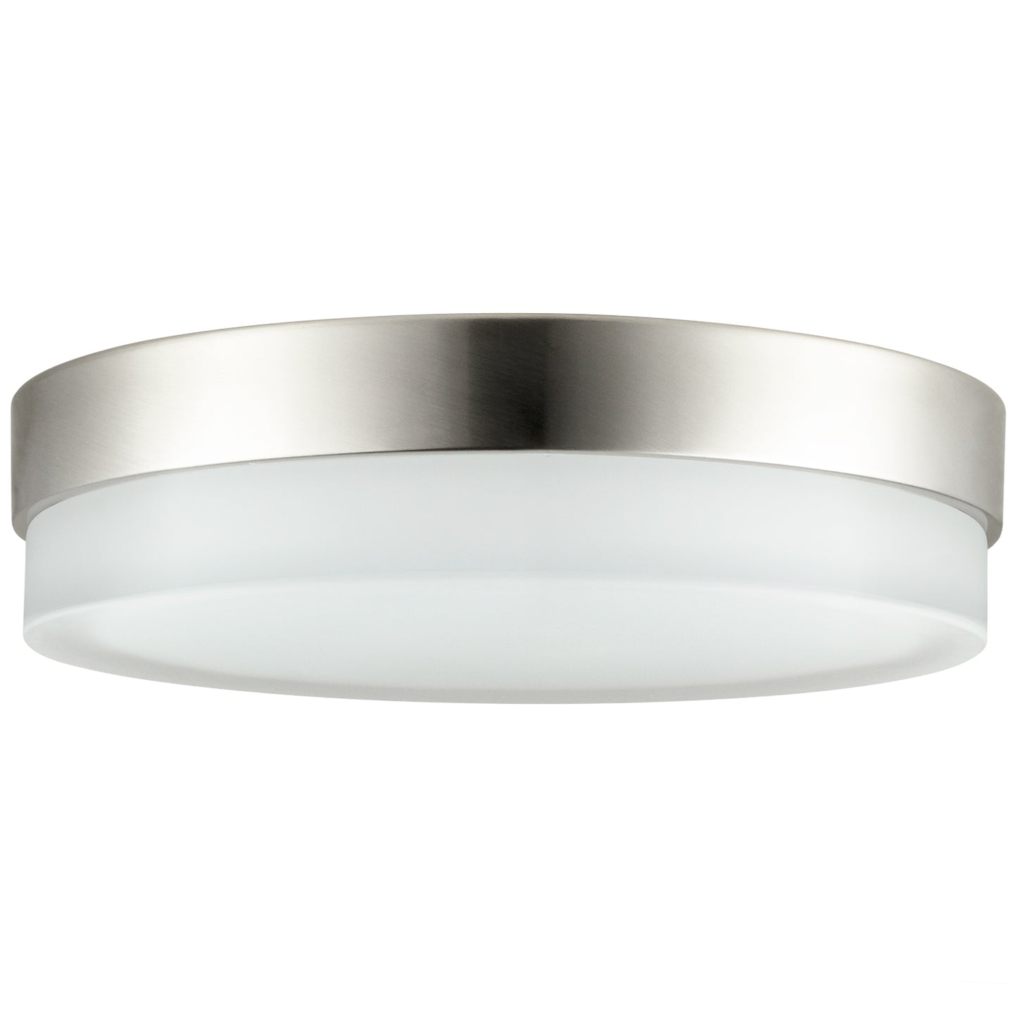 Sunlite 49154 11” Modern Round Flush Mount Ceiling Light Fixture, 20 Watts, Color Tunable 27K/30K/35K/40K/50K, 1000 Lumens, Dimmable, ETL Listed, Brushed Nickel, For Office, Bedroom & Kitchen Use