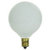 Sunlite 15G16.5/WH/CD2 Incandescent 15-Watt, Candelabra Based, G16.5 Globe Bu...