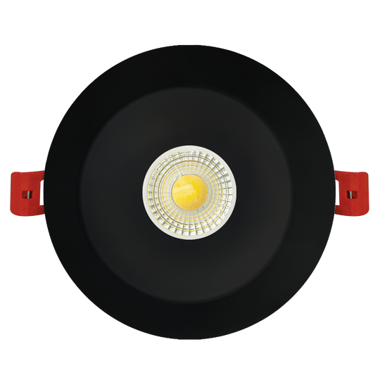 Luxrite LED 4" Round Deep Regressed Black Trim Interchangeable Canless Spotlight (LR24935)