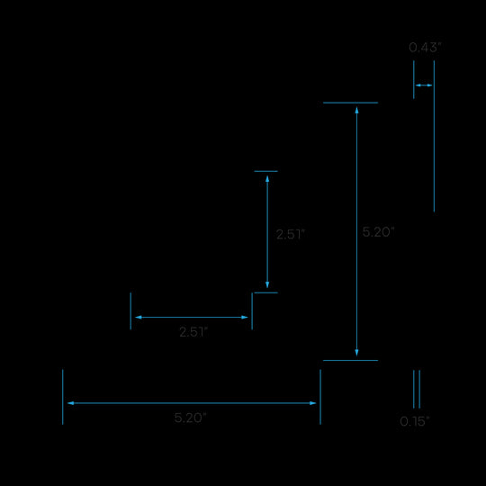 Luxrite 4" Mini Panel Square Smooth Black Trim For Canless Wafer Spotlight, Pack of 7 (LR23773)