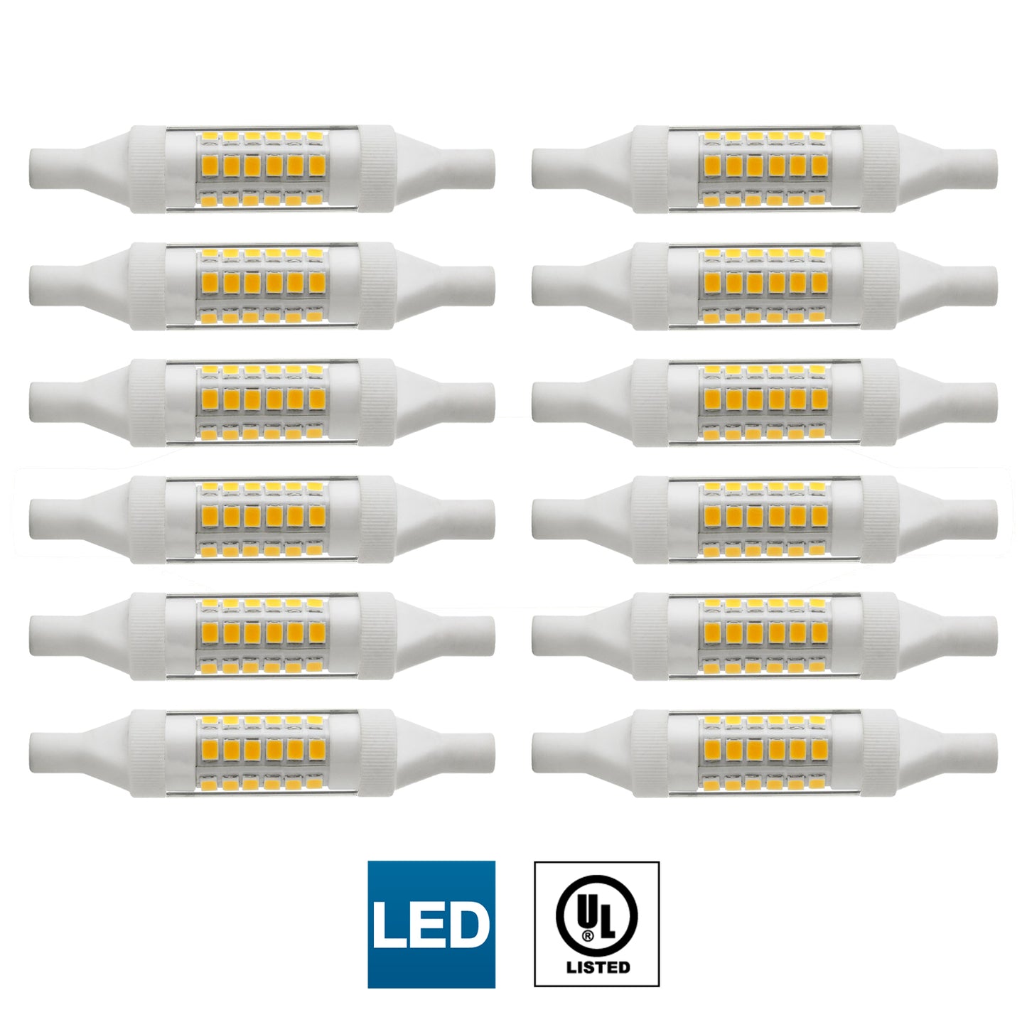 Sunlite 81015-SU LED T5 Double Ended Light Bulb (R7s) 78 MM, 4.5 Watts (30W Halogen Equivalent) 370 Lumen, UL Listed, 2 Pack 30K - Warm White