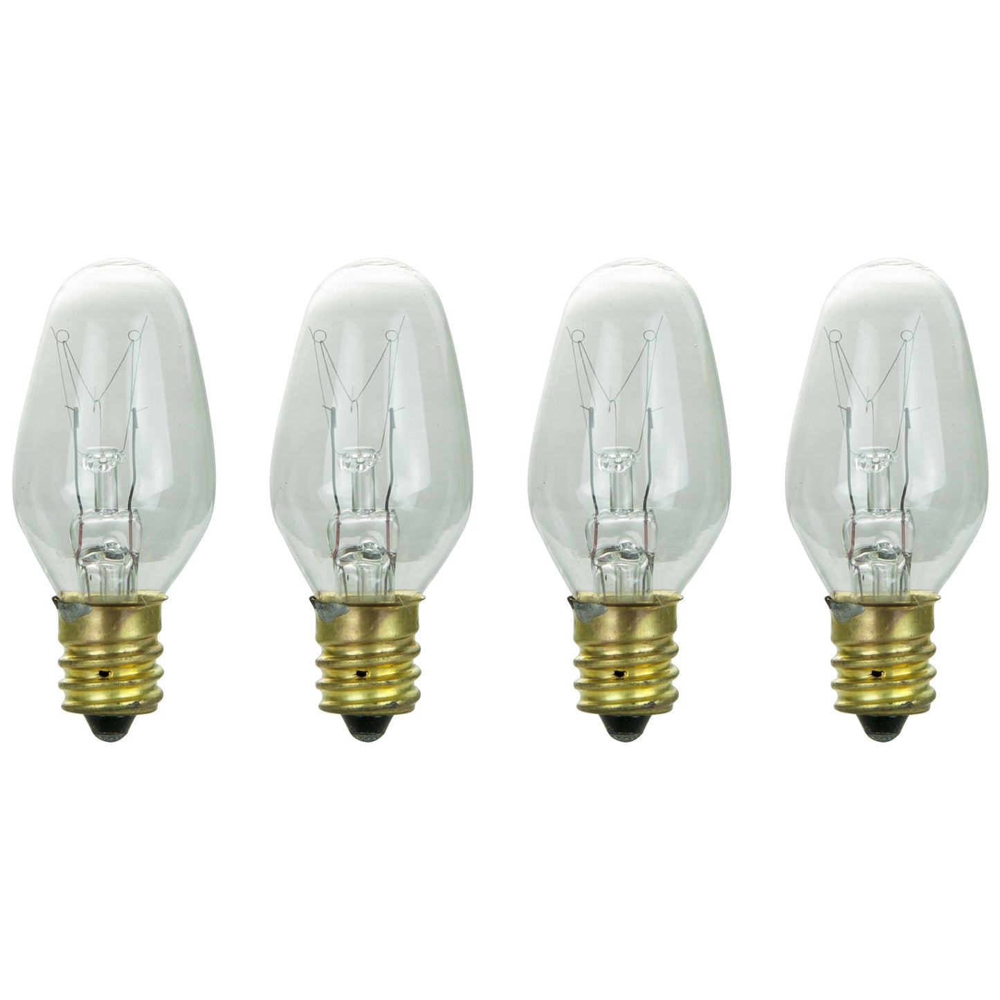 2 Pack Sunlite 7 Watt C7 Night Light, Candelabra Base, Clear