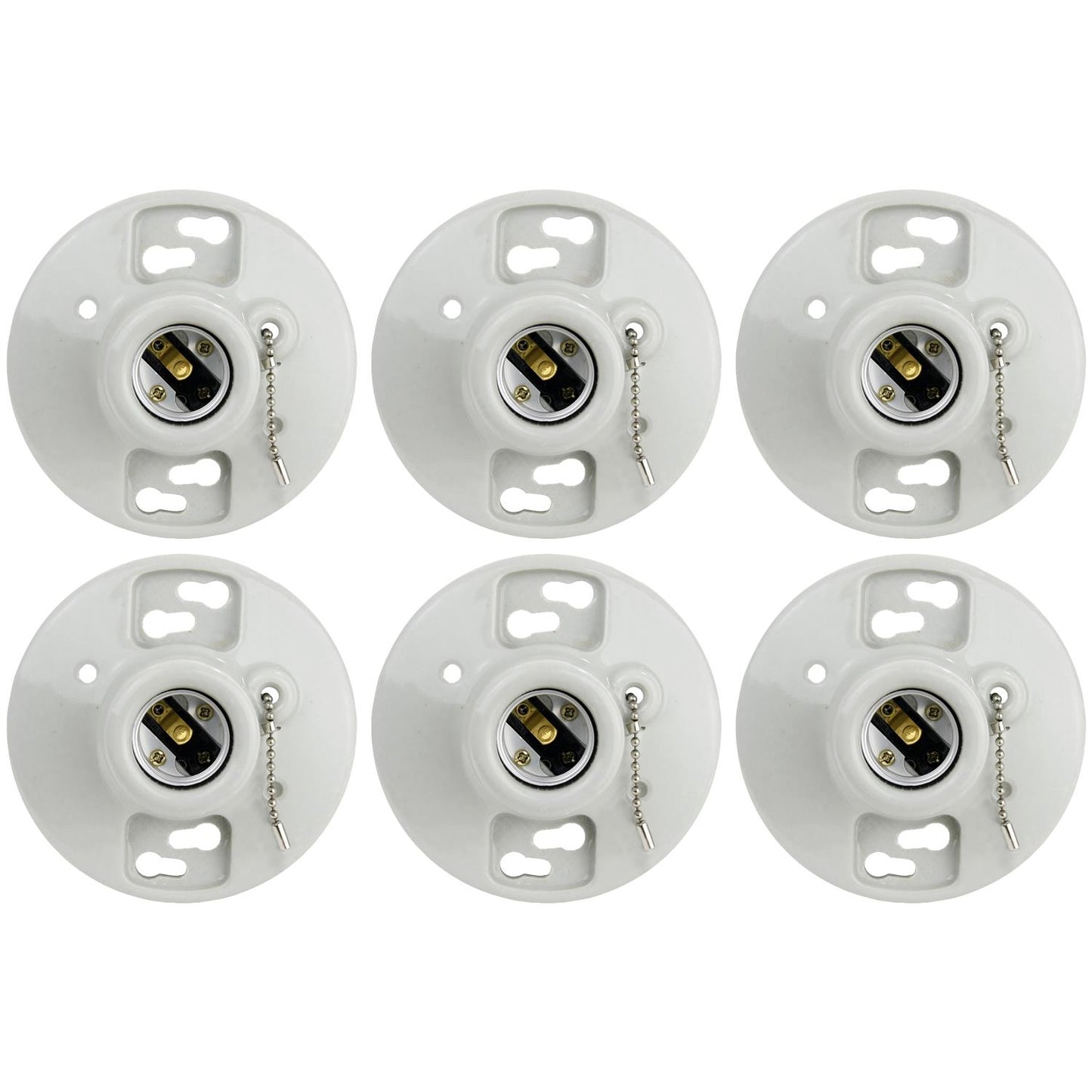 Sunlite E198/CD PORCELAIN LAMP HOLDER WITH PULL CHAIN