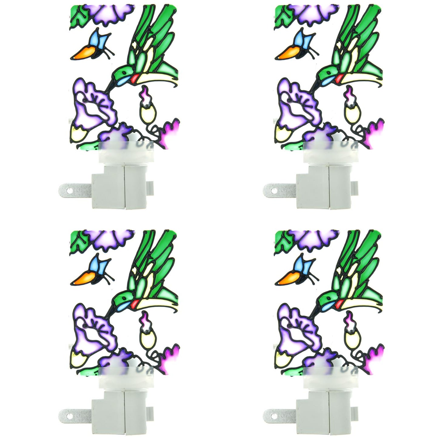 Sunlite E111 Colored Stained Glass Decorative Night Light, Clear