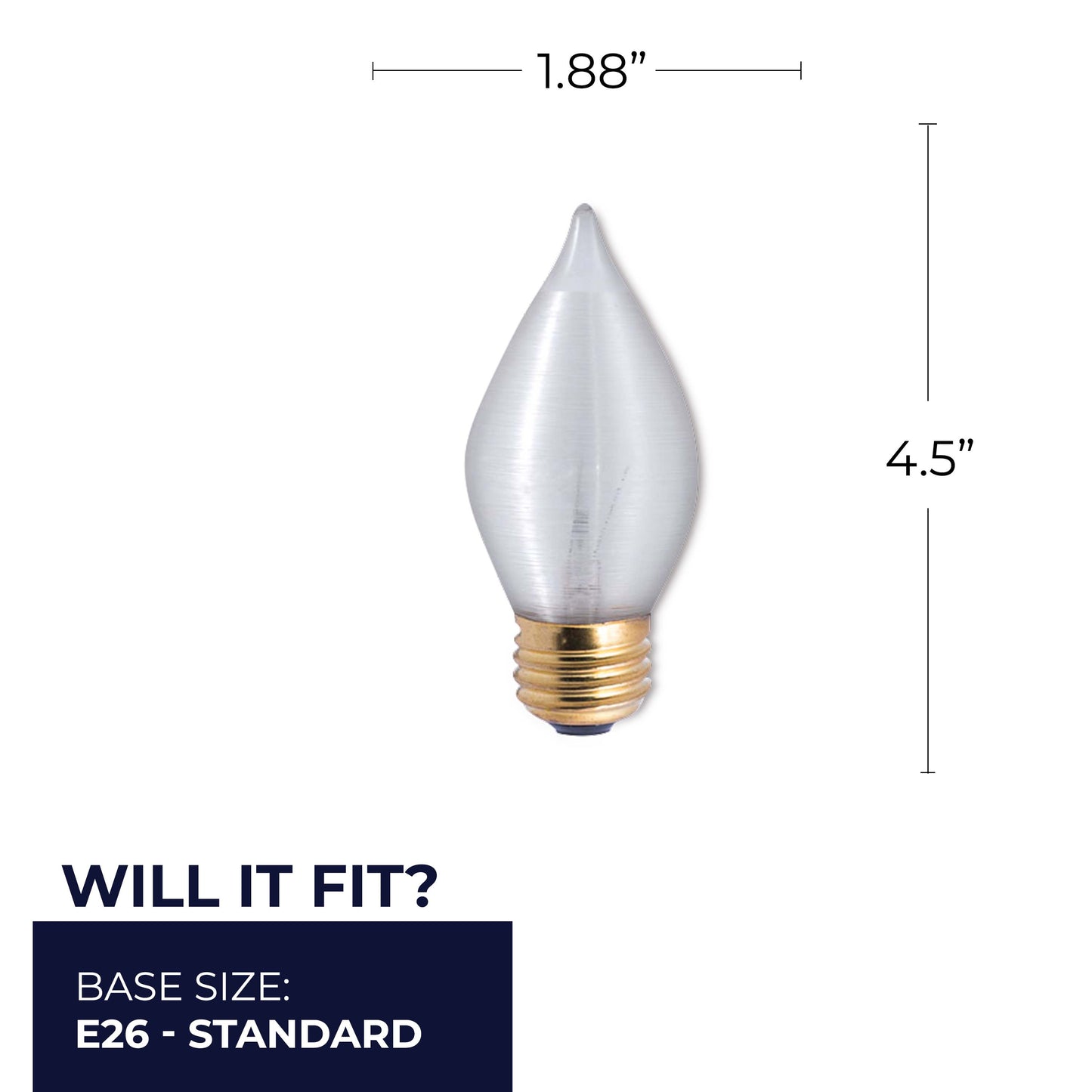 Bulbrite Pack of (25) 40 Watt Dimmable Satin Finish C15 Spunlite Incandescent Light Bulbs with Medium (E26) Base