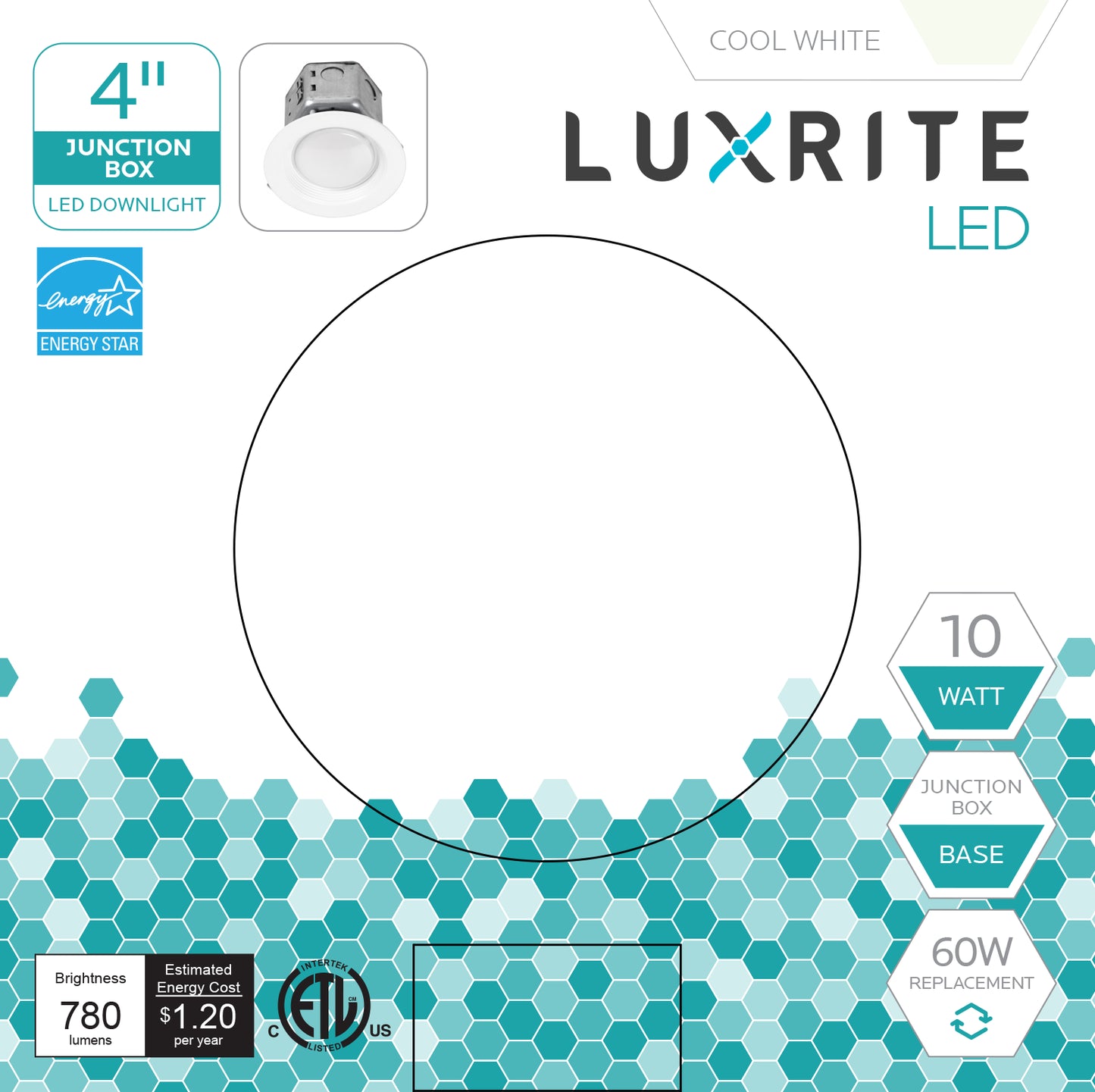 Luxrite Downlight LED/DL4/4000K/FL/JB 4000K Cool White