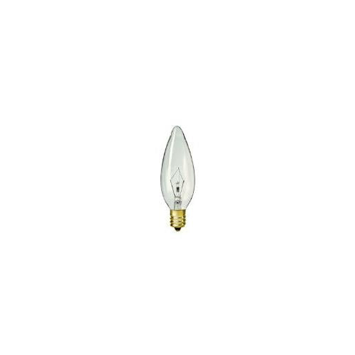 Bulbrite KR40CTC/32 40 Watt Krystal Touch Dimmable Krypton B10 Torpedo Chandelier Bulb, Candelabra Base, Clear