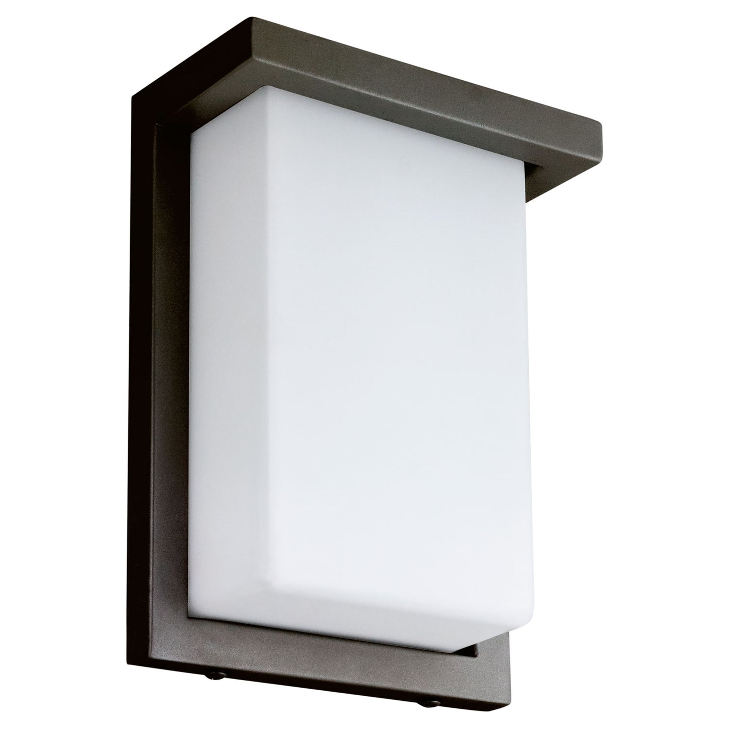 Sunlite 81480 8” Modern LED Wall Sconce Light, Outdoor Fixture, Adjustable 3 CCT 3000K-5000K, 12 Watts, 600 Lumens, Opal Shade, Brushed Nickel Frame, Indoor For Bathrooms, Garage, Hallways & Entryways