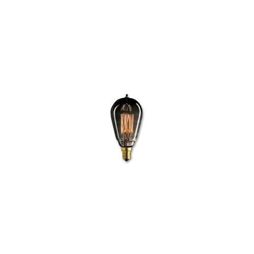Bulbrite NOS25ST15/SQ/E12/SMK 25 Watt Nostalgic Edison ST15 bulb, Vintage Thread Filament, Candelabra Base, Smoke Finish