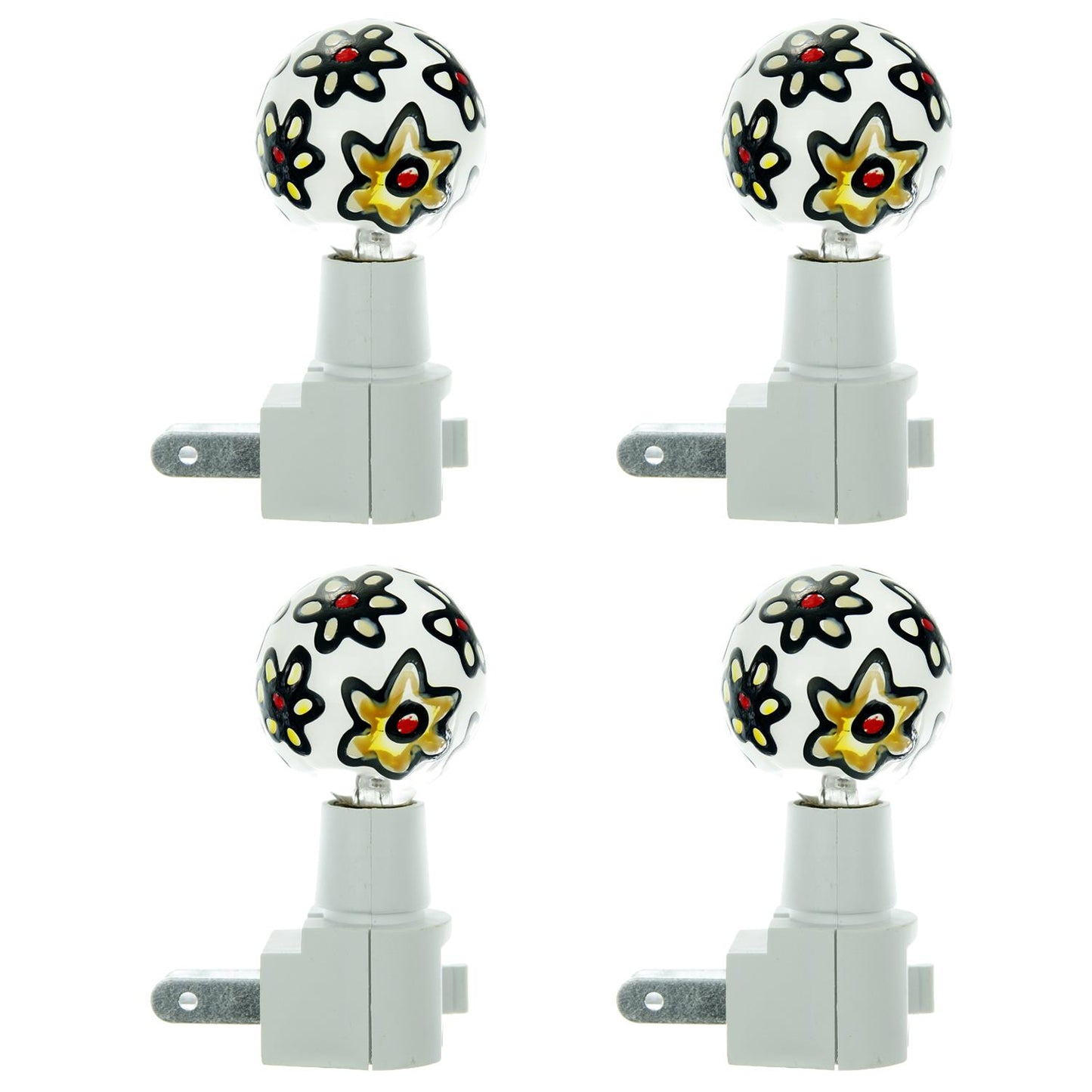 Sunlite E173 Colored Stained Glass Globe Decorative Night Light, Clear