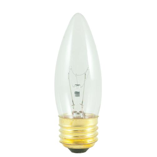 BULBRITE INCANDESCENT B10 MEDIUM SCREW (E26) 25W DIMMABLE LIGHT BULB 2700K/WARM WHITE 50PK (495025)
