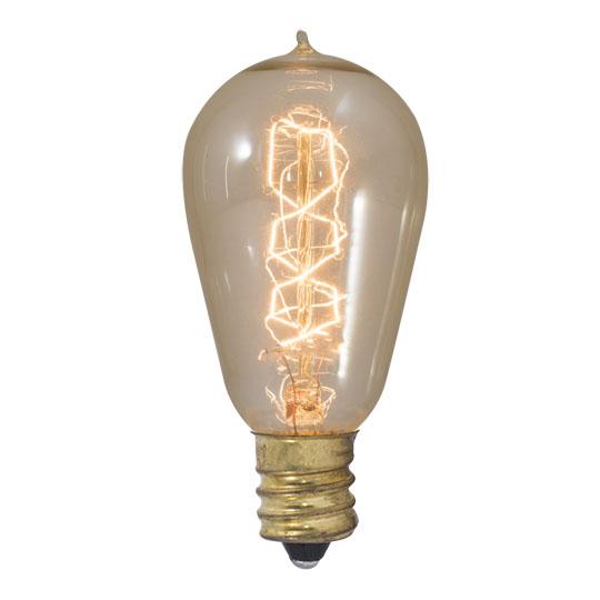 BULBRITE INCANDESCENT ST15 CANDELABRA SCREW (E12) 25W DIMMABLE NOSTALGIC LIGHT BULB 2200K/AMBER 4PK (132511)