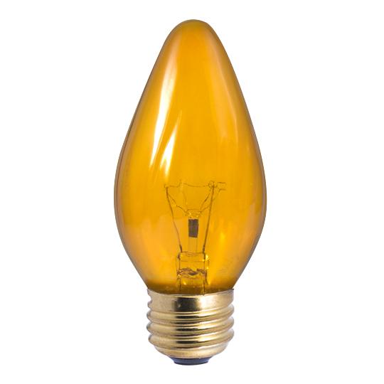 BULBRITE INCANDESCENT F15 MEDIUM SCREW (E26) 60W DIMMABLE LIGHT BULB AMBER 25PK (421260)