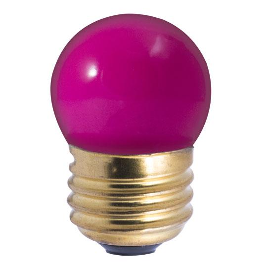 BULBRITE INCANDESCENT S11 MEDIUM SCREW (E26) 7.5W DIMMABLE LIGHT BULB CERAMIC PINK 25PK (702907)