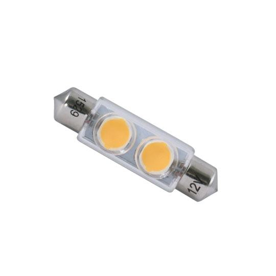 BULBRITE LED T3 FESTOON (FEST) 0.8W DIMMABLE LIGHT BULB 3000K/SOFT WHITE 3W INCANDESCENT EQUIVALENT 4PK (770530)