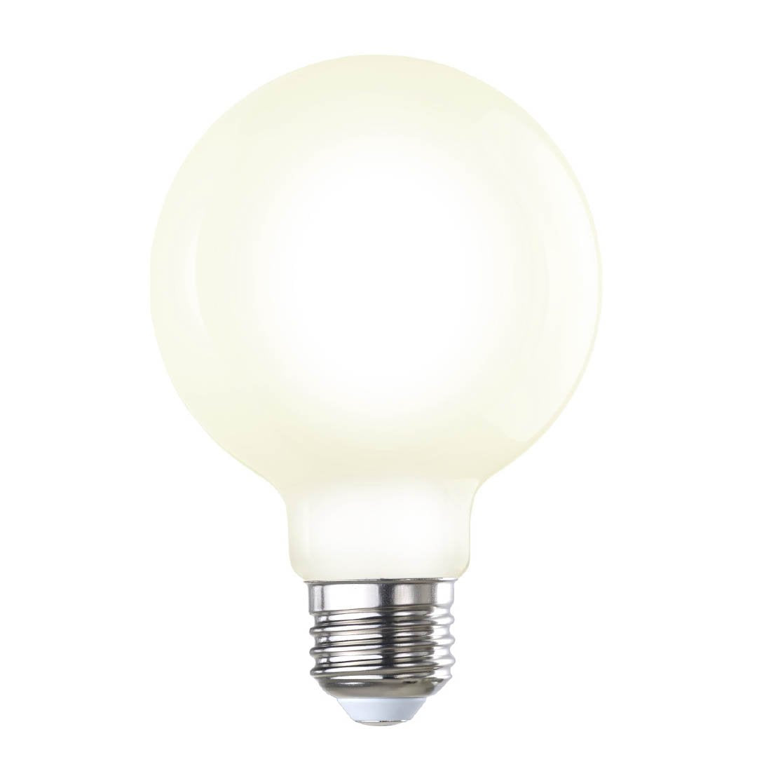 BULBRITE LED G25 MEDIUM SCREW (E26) 7W FULLY COMPATIBLE DIMMING FILAMENT MILKY LIGHT BULB 2700K/WARM WHITE 60W INCANDESCENT EQUIVALENT 2PK (776611)