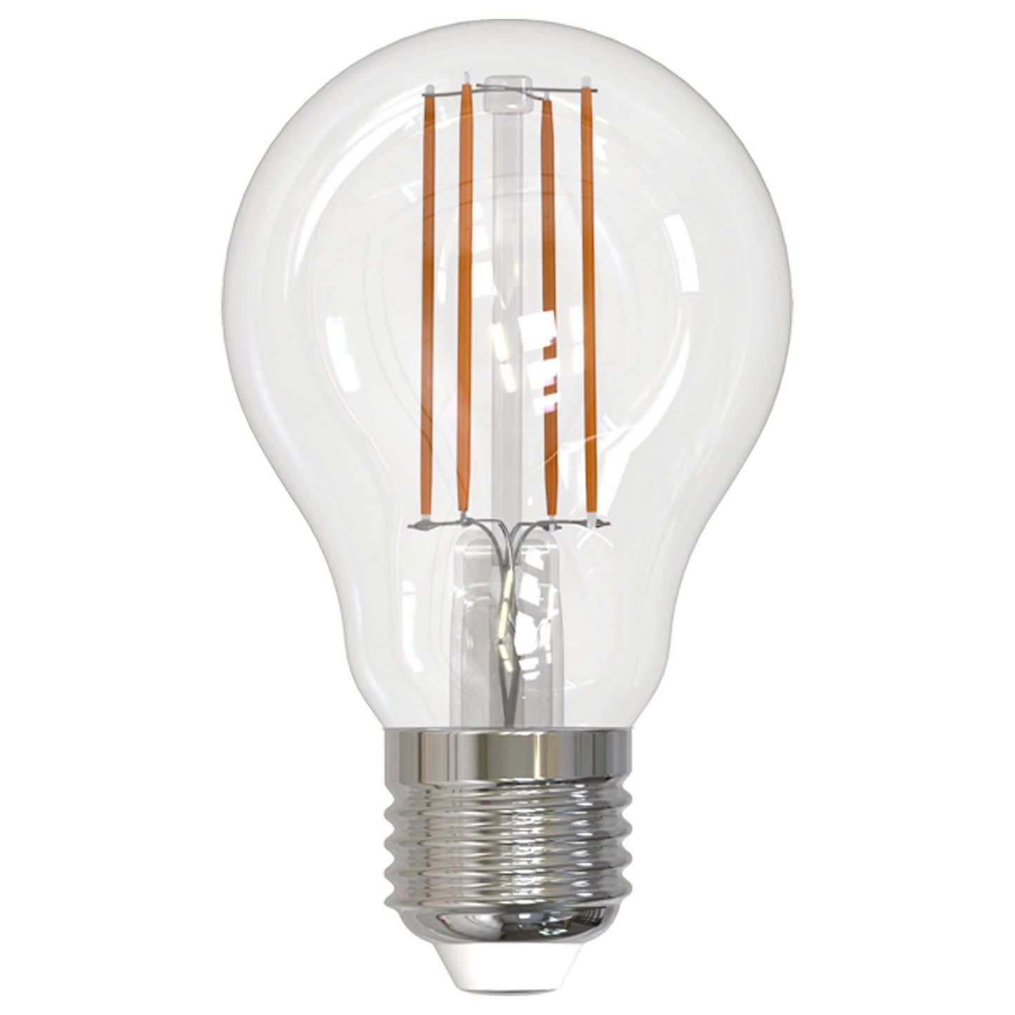 BULBRITE LED A19 MEDIUM SCREW (E26) 7W NON-DIMMABLE CLEAR 3000K/SOFT WHITE LIGHT 60W INCANDESCENT EQUIVALENT 8PK (776885)