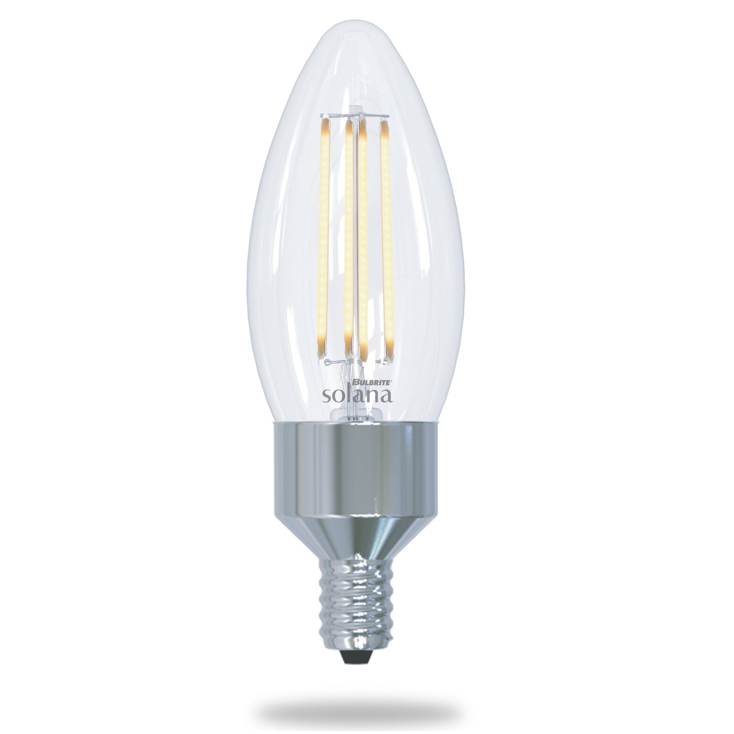 Bulbrite Solana 3-Pack 40 Watt Equivalent B11 Smart WiFi Connected 90CRI Chandelier LED Light Bulb