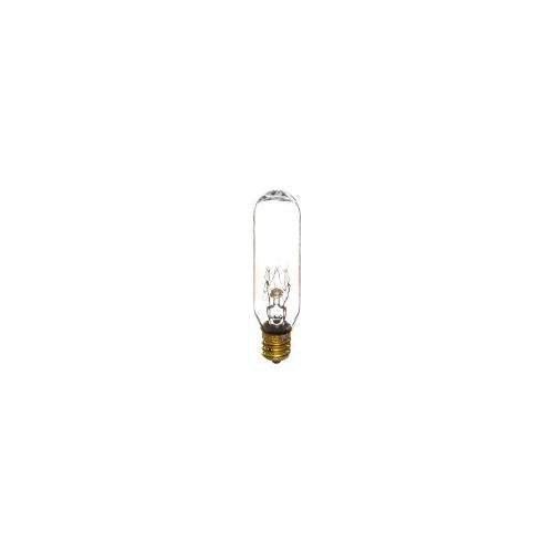 Bulbrite 25T6 25 Watt Incandescent Appliance and Amusement T6 Tubular Bulb, Candelabra Base, Clear