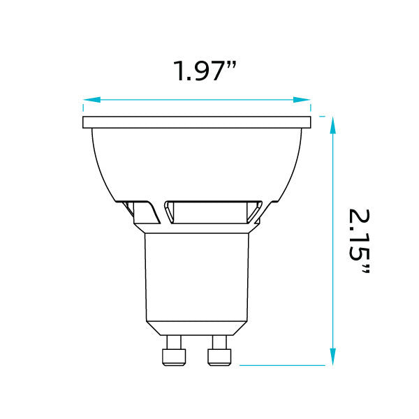 Luxrite LED MR16 Reflector Light Bulb, GU10 Base, 6.5W, 4000K - Cool White, 500 Lumens, 80 CRI, White Finish, Dimmable (LR21502)