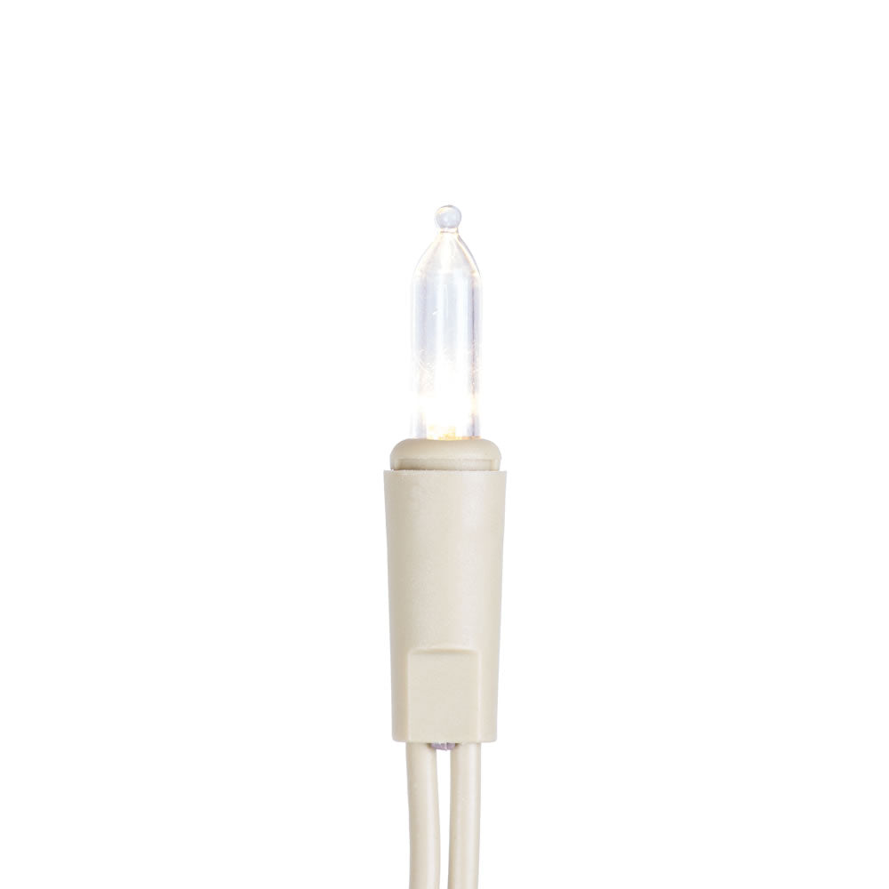 Vickerman 50 LightLED Warm White Dura-Lit Mini Lights, Champagne Wire- 2 Pack