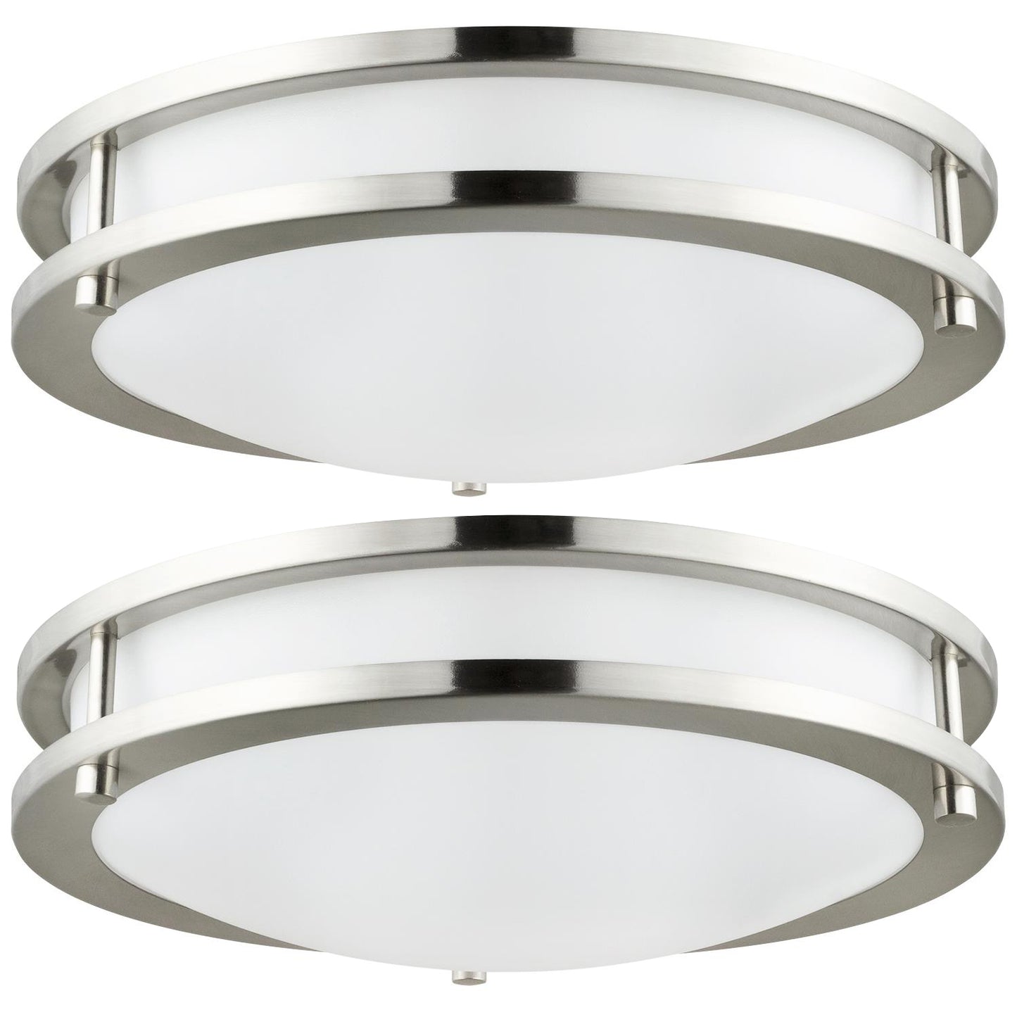 Sunlite LFX/DCO16/BN/24W/E/D/30K LED 24W 16" Decorative Brushed Nickel Ceiling Light Fixtures, 3000K Warm White