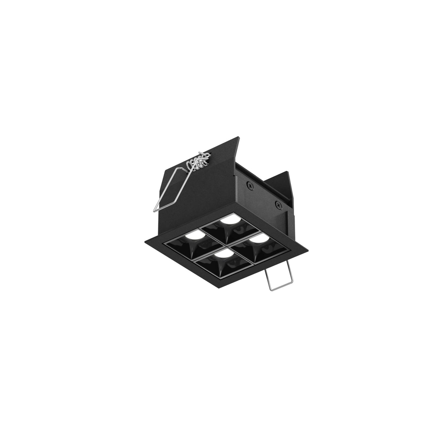 MULTI-SPOT LED 4-LIGHT RECESSED DOWNLIGHT 12W 27/30/35/40/50K 90C 880L BLK