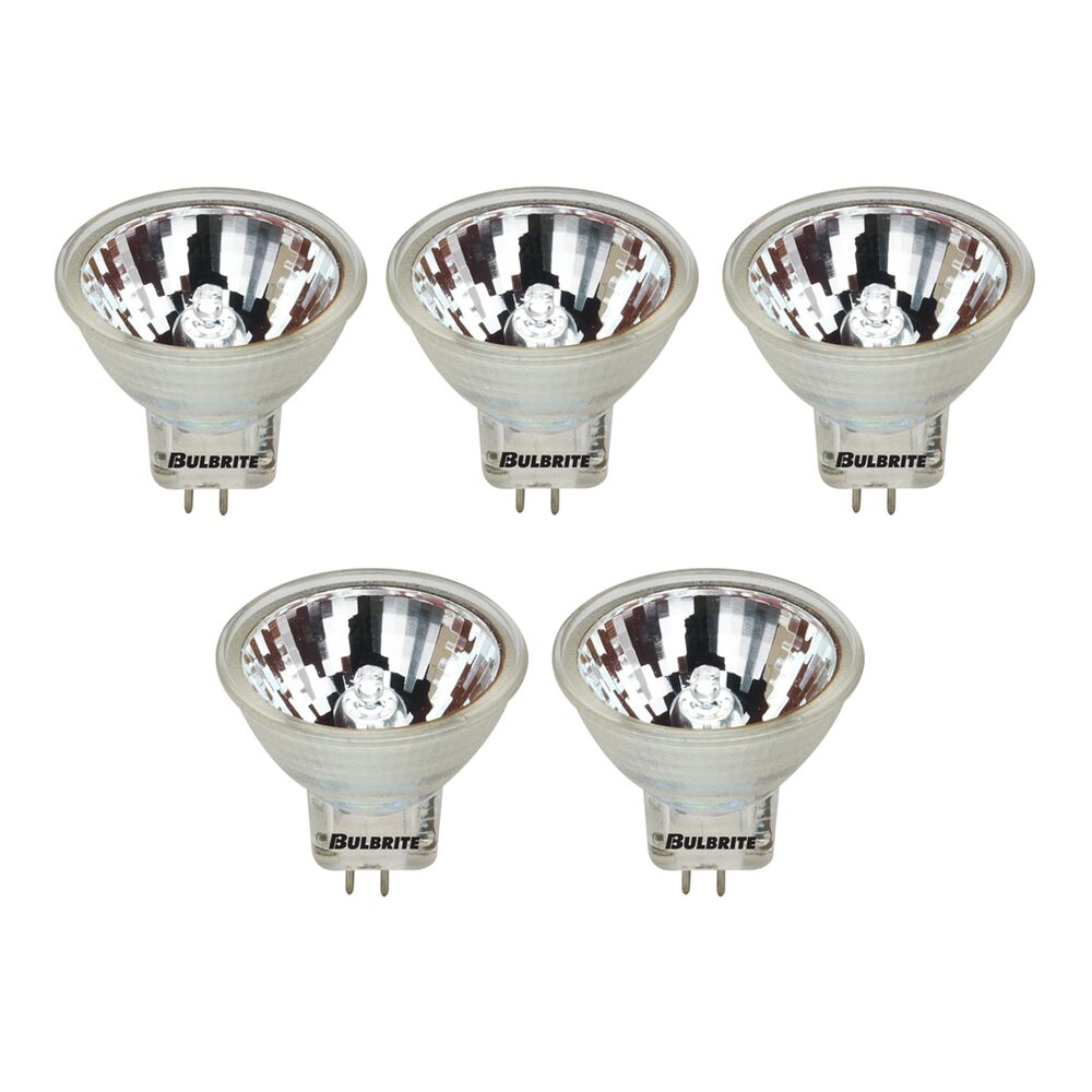 Bulbrite Pack of (5) 20 Watt 12V Dimmable MR11 Lensed Spot Flood Halogen Light Bulbs with Bi-Pin (GU4) Base, 2900K Soft White Light