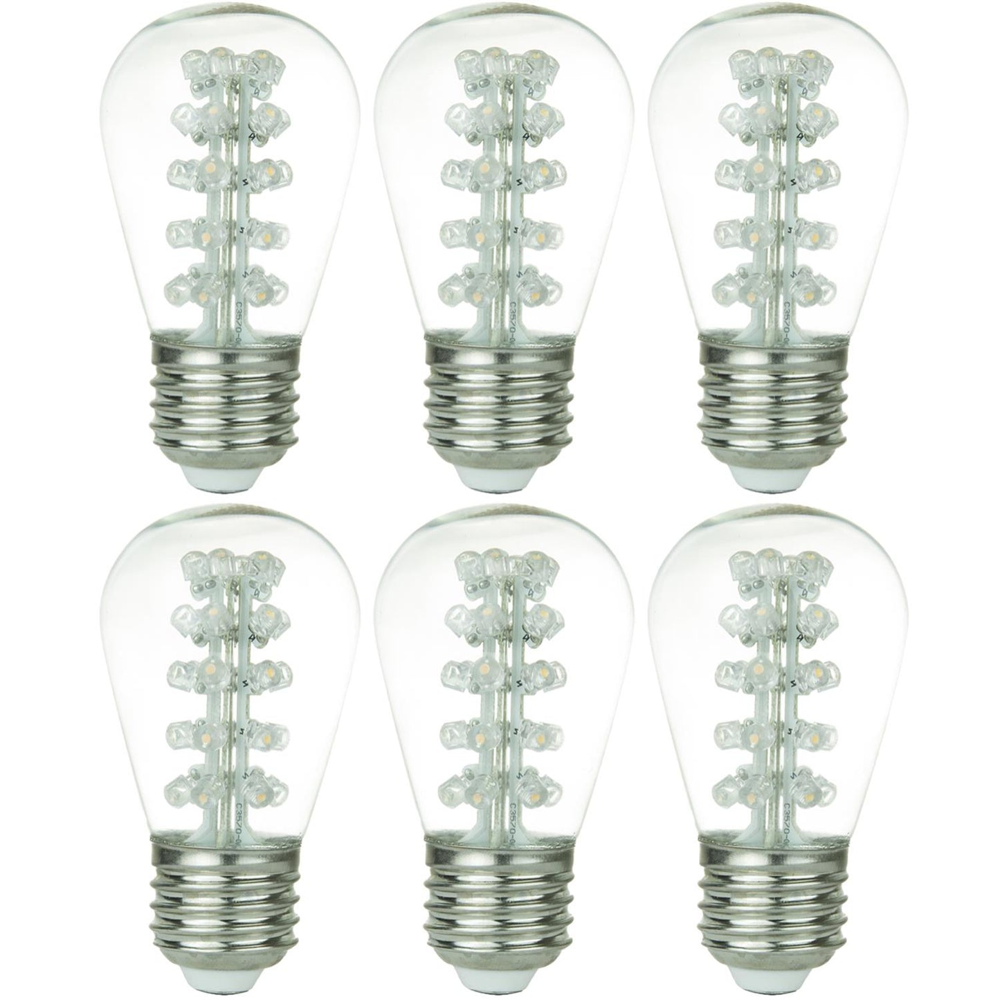 Sunlite LED S14 Colored Sign 0.9W (10W Equivalent) Light Bulb Medium (E26) Base, Warm White