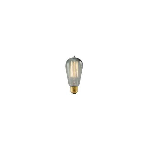 Bulbrite NOS40-1910/SMK 40 Watt Nostalgic Edison ST18 Bulb, Vintage Thread Filament, Medium Base, Smoke Finish