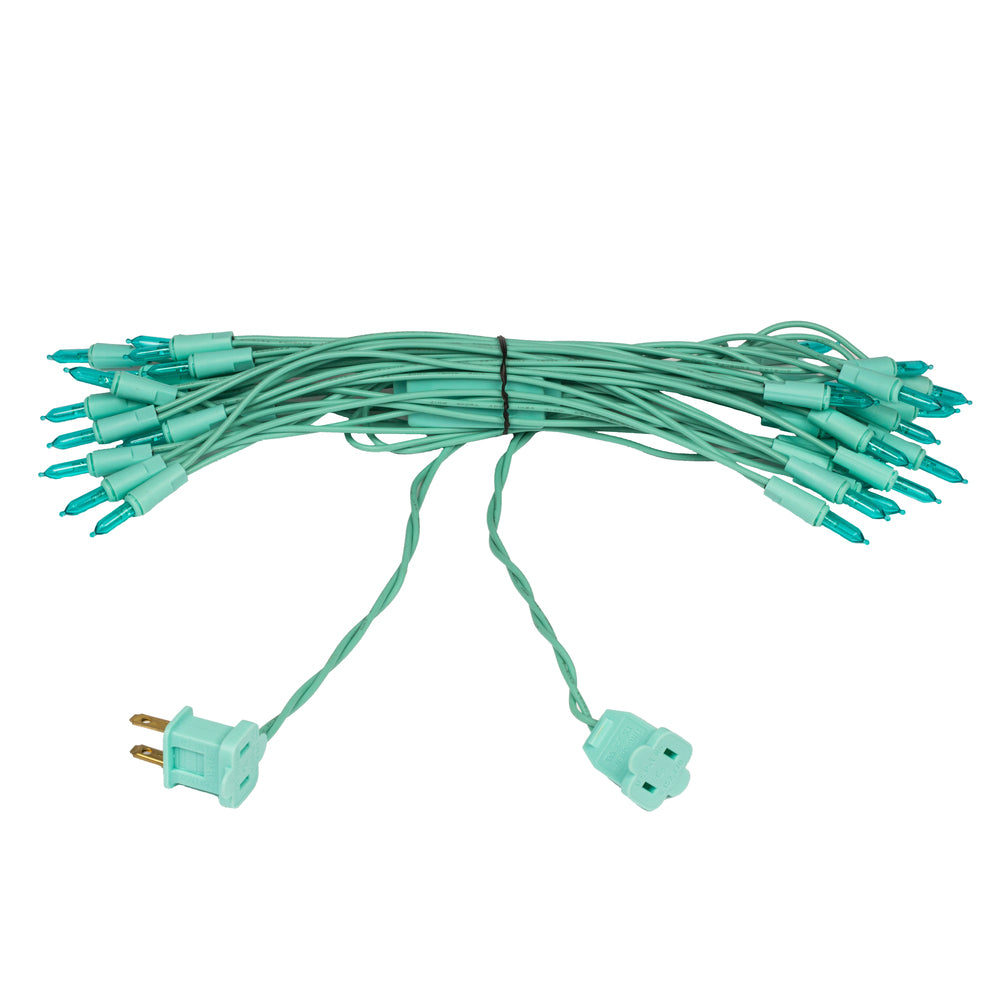 Vickerman 35 LED Sky Blue Dura-Lit Light on Sky Blue Wire, 26' Christmas Light Strand- 2 Pack