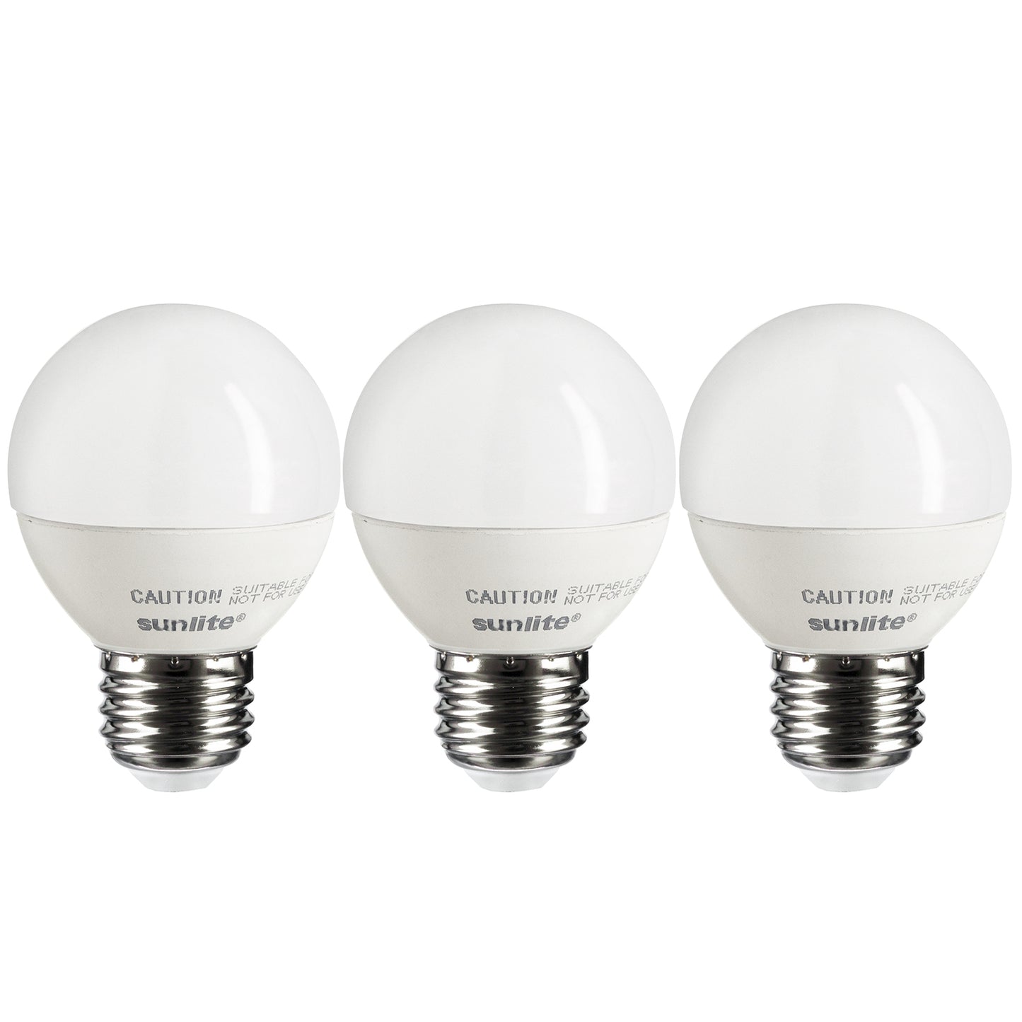 Sunlite 40287 LED G16 Globe 5W (40W Equivalent) Bulb Medium (E26) Base, Frosted, 2700K Warm White - 3 Pack