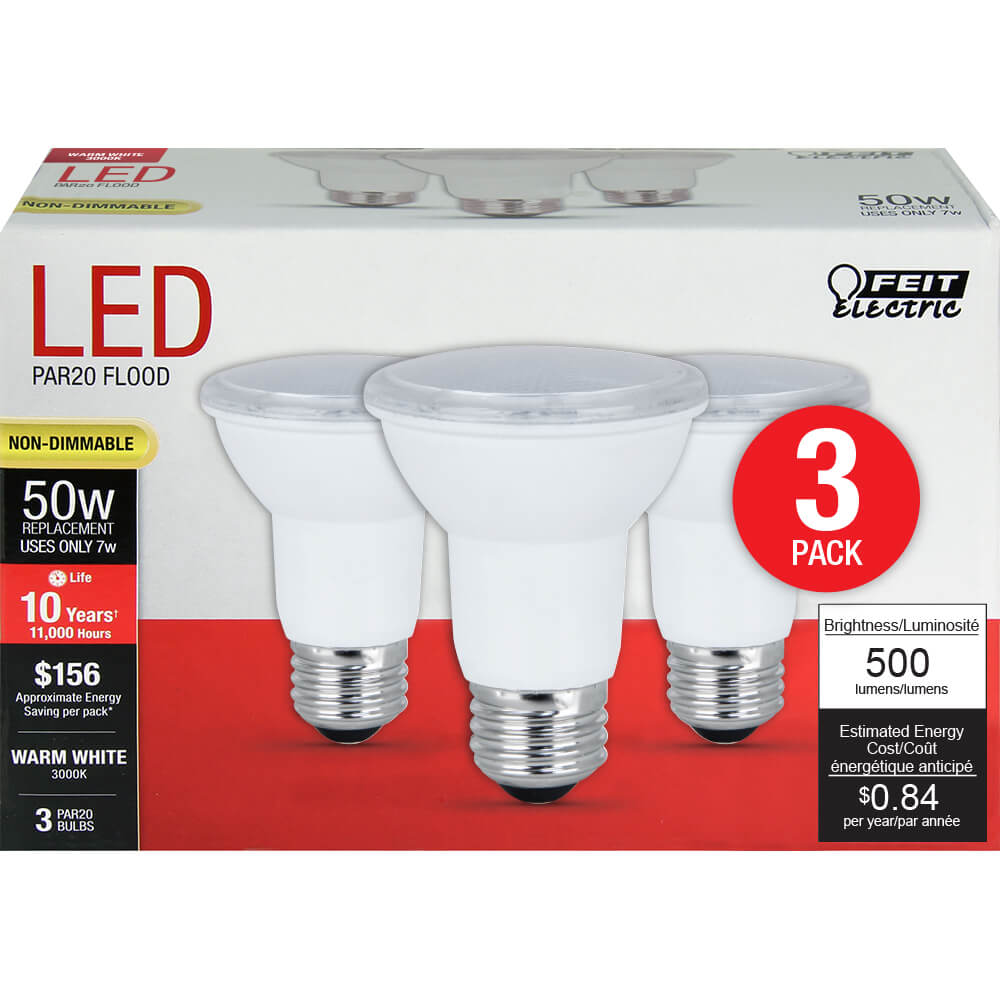 500 Lumen 3000 Non-Dimmable PAR20 LED