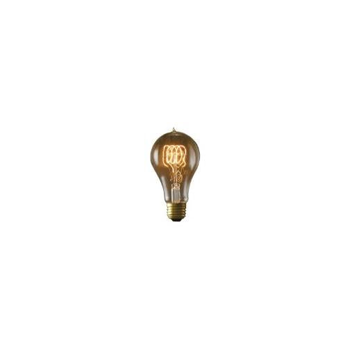 Bulbrite NOS25-VICTOR/A21 25 Watt Nostalgic Incandescent Edison A21, Victorian Loop Filament, Medium Base, Antique Finish