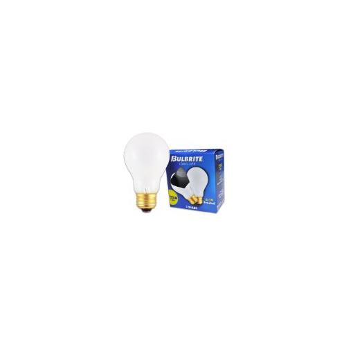 Bulbrite 25A 25 Watt Incandescent A19, Medium Base, Frost, 2-Pack