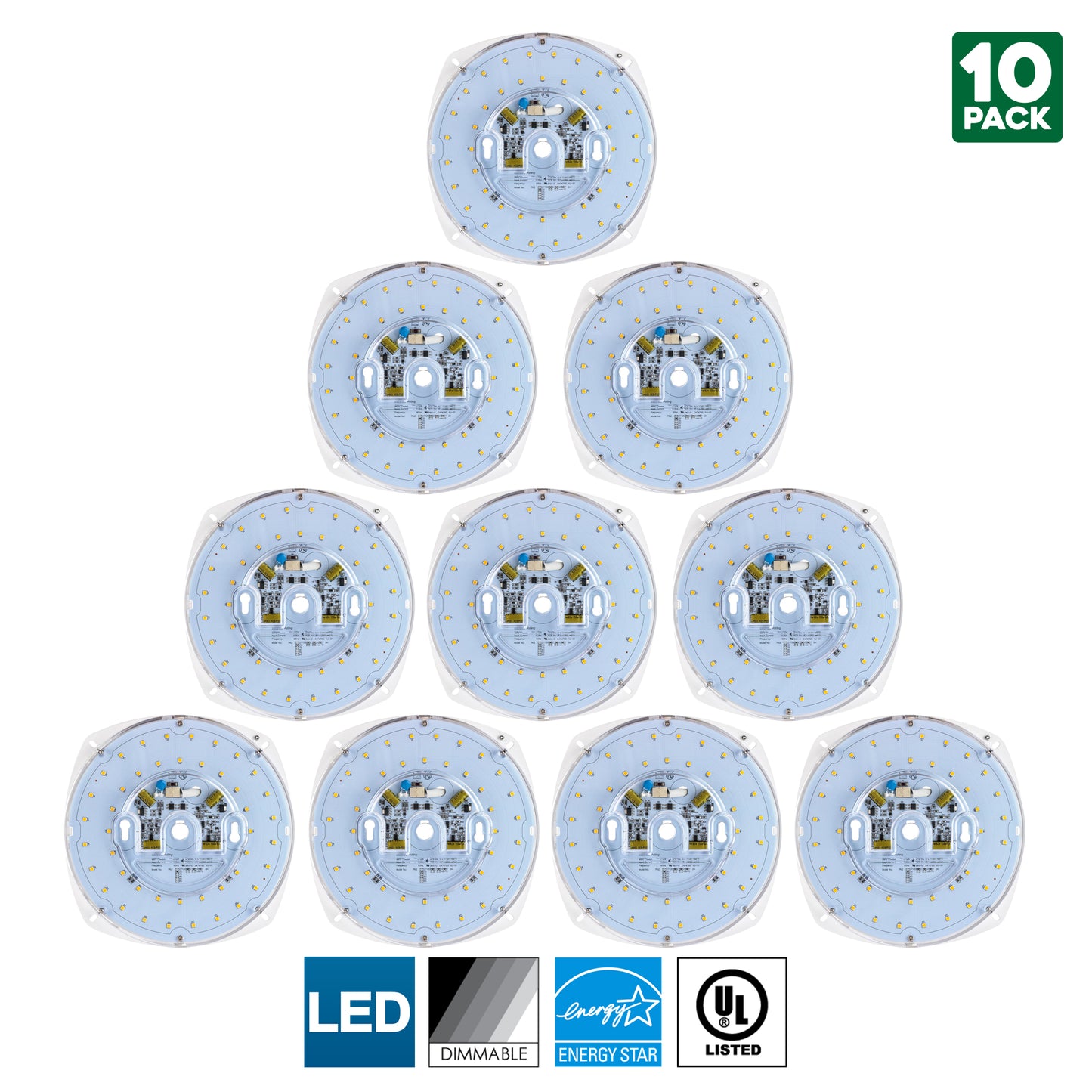 Sunlite LED Retrofit Light Engine, 7-Inch, 5000K Super White, 28 Watt, Dimmable, Flush Ceiling Fixture LED Upgrade Panel, Energy Star Compliant, Commercial Grade, 90 CRI