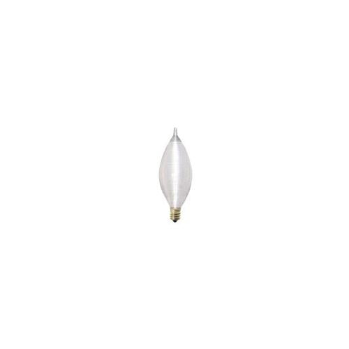 Bulbrite 60C11S 60 Watt Incandescent C11 Spunlite Chandelier Bulb, Candelabra Base, Satin