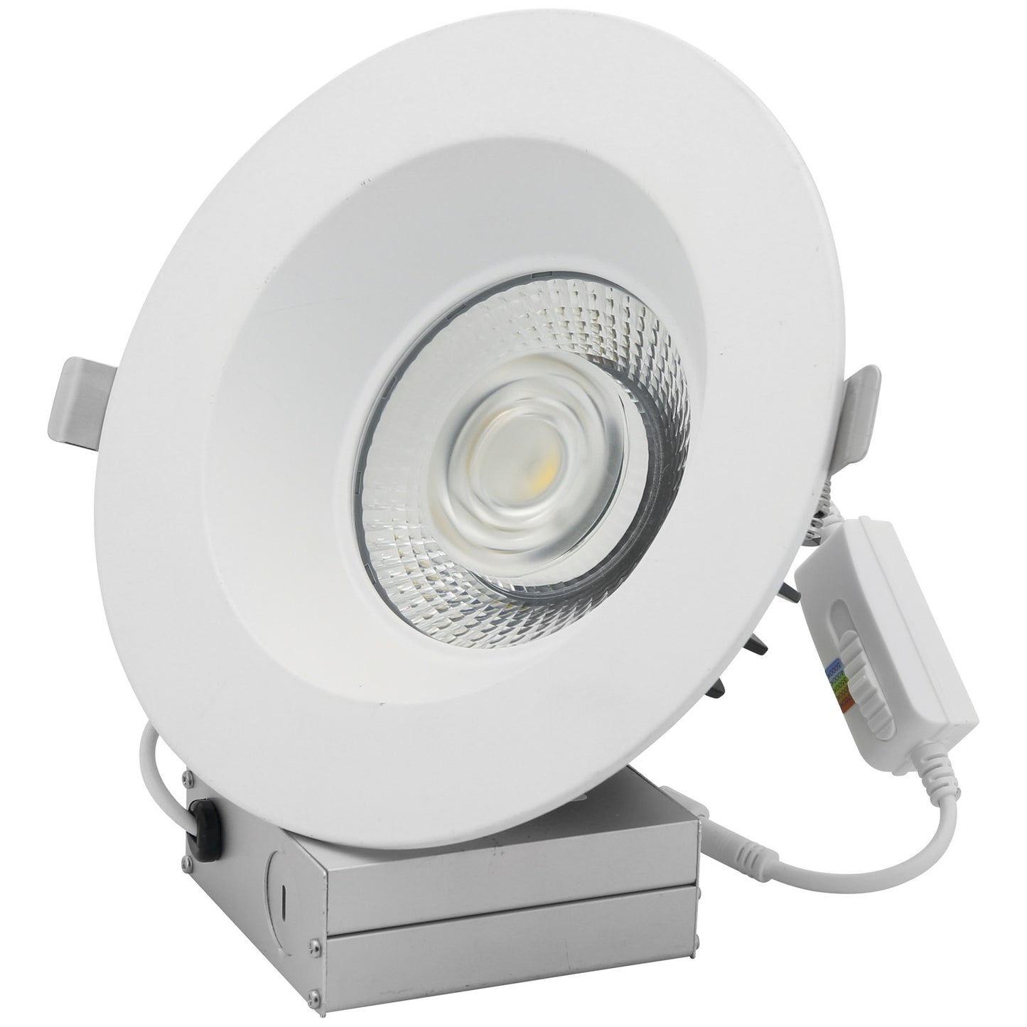 Sunlite 85591 6-Inch LED Round Regressed Downlight Fixture, 24 Watts, 1735 Lumens, Canless, Color Selectable 27K/30K/35K/40K/50K, 90 CRI, Energy Star, Dimmable, ETL Listed, Title-24 Compliant, 1 Pack