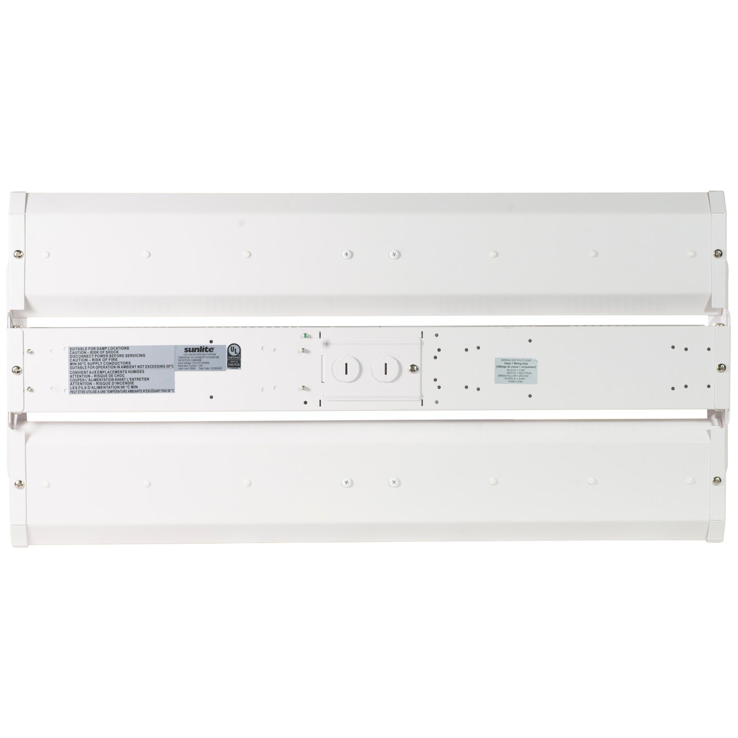 Sunlite 85281 2-Foot LED Linear High Bay Light Fixture, 165 Watts, 23000 Lumens, 120-277V, 5000K Super White, Dimmable, UL Listed, Polycarbonate Diffuser Lens, White, For Commercial & Residential Use