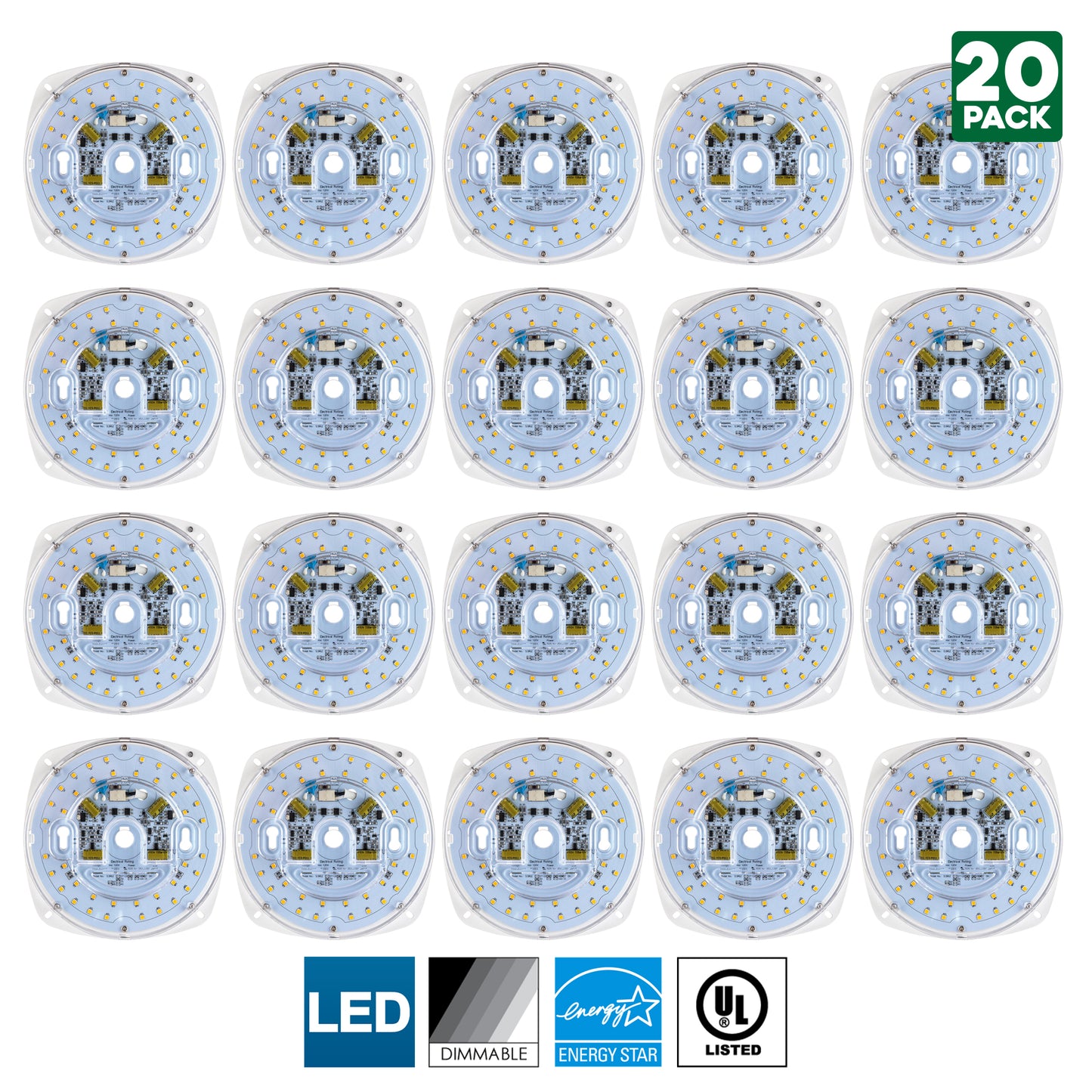 Sunlite LED Retrofit Light Engine, 6-Inch, 5000K Super White, 23 Watt, Dimmable, Flush Ceiling Fixture LED Upgrade Panel, Energy Star Compliant, Commercial Grade, 90 CRI