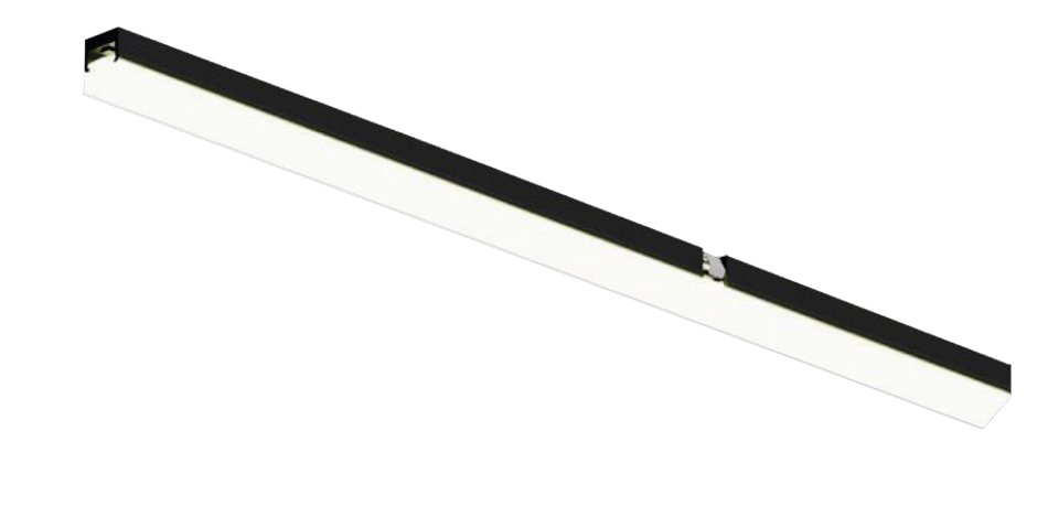 Rayhil Que, Seamless Linear Magnetic Head, 12W, 3000k, 24V, 110 Degree Beam, Black Finish