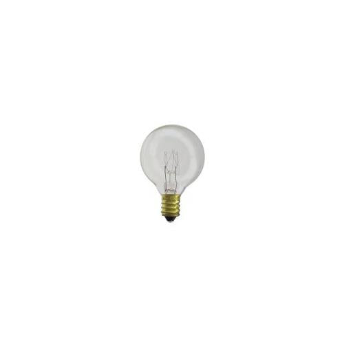 Bulbrite 15G12CL 15 Watt Incandescent G12 Globe, Candelabra Base, Clear