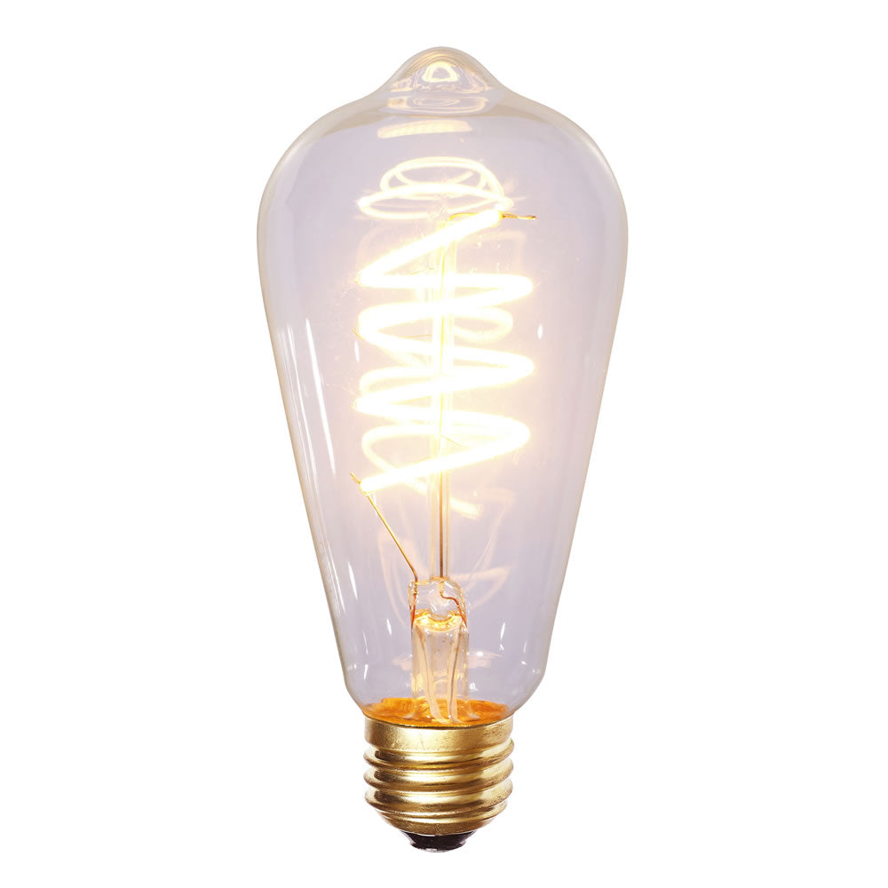 Vickerman ST64 Warm White Filament LED Bulb 1/BOX, E26 Brass Base, Dimmable, 120V, 3.5W 2200K - 2 Pack