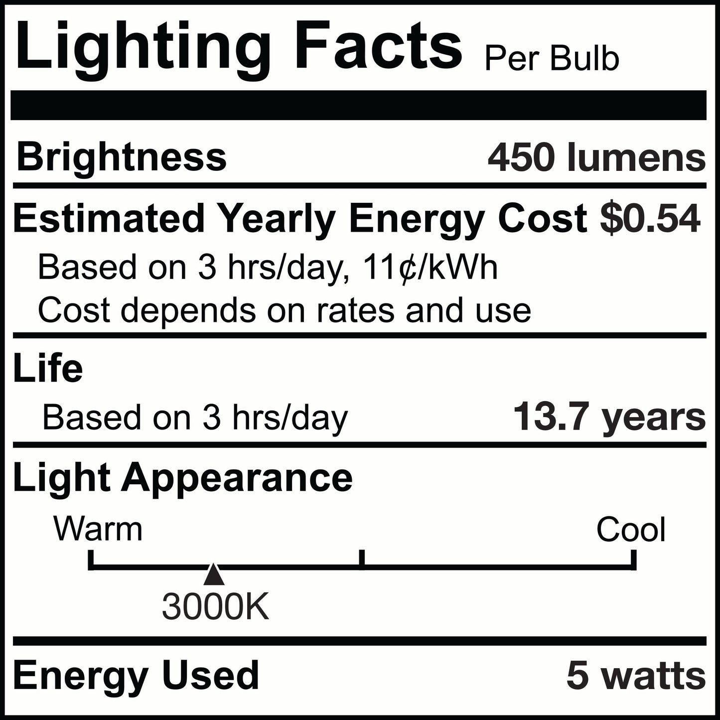 Bulbrite LED Filament Pack of (4) 4.5 Watt Dimmable T8 Light Bulb with Clear Glass Finish and Candelabra (E12) Base - 3000K (Soft White Light), 450 Lumens