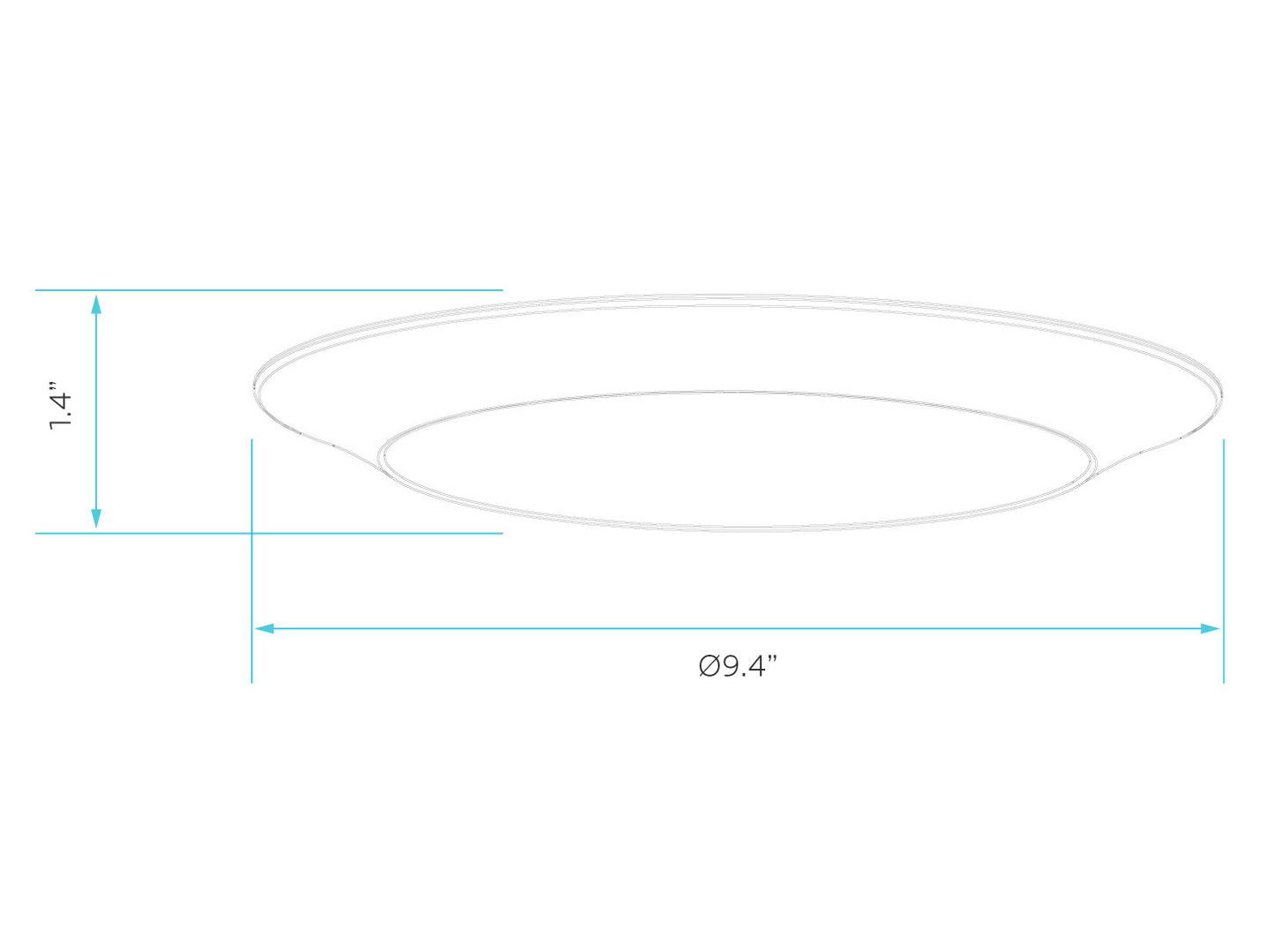 Luxrite LED 8" Surface Mount Round Disk, 27W, 2000 Lumens, Color Selectable - 3000K/4000K/5000K, 80 CRI, White Finish, Dimmable, Pack of 2 (LR23835)
