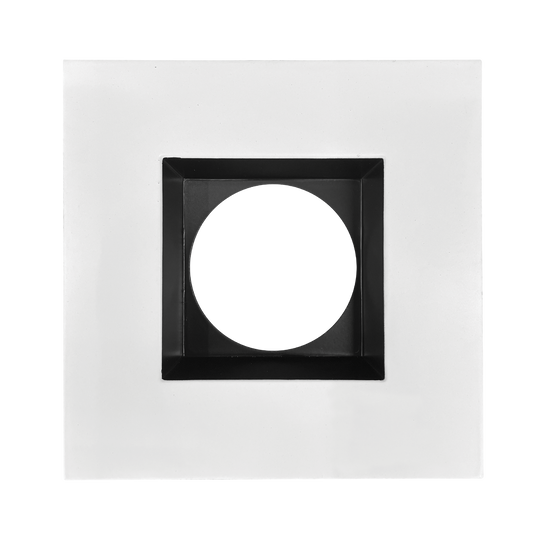 Luxrite 4" Regressed Interchangeable Square Smooth Black and White Trim Canless Spotlight (LR24967)