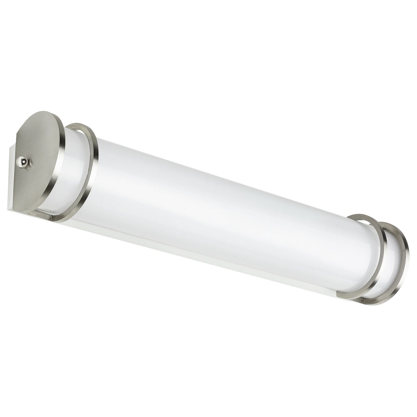 Sunlite 81374 LED 46 Inch Half-Cylinder Vanity Light Fixture , 40 Watts (200W Equivalent), 3500 Lumens, Adjustable 3 CCT 3000K-5000K, Dimmable, 50,000 Hour Lifespan, Brushed Nickel, Bathrooms